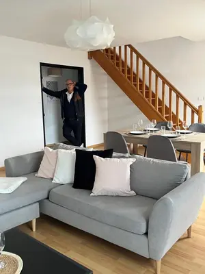 Coin salon dans l'établissement Alexander Home with parking and terrace