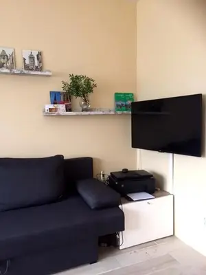 Télévision ou salle de divertissement dans l'établissement Superb studio with free parking on site