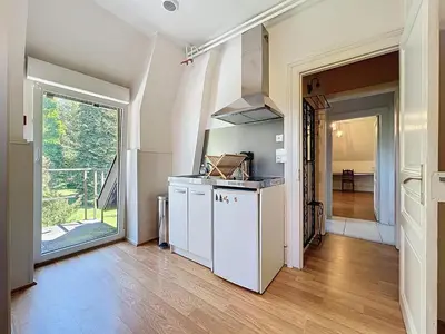 Cuisine ou kitchenette dans l'établissement Le Duplex Sahler - Château XXᵉsiècle