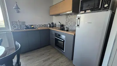 Cuisine ou kitchenette dans l'établissement Côté Châteaux au Centre Alsace