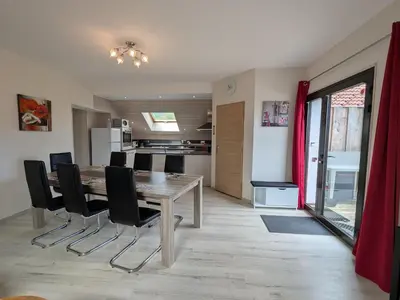 Cuisine ou kitchenette dans l'établissement Gîte lumineux pour 2 personnes dans les Hautes-Vosges - FR-1-589-811