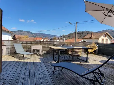 Vue générale sur la montagne ou vue sur la montagne depuis l'appartement