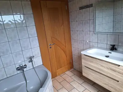 Salle de bains dans l'établissement Les hauts du Schliffels