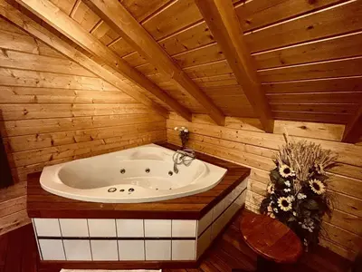 Salle de bains dans l'établissement Chalet Le Meix-SaGe