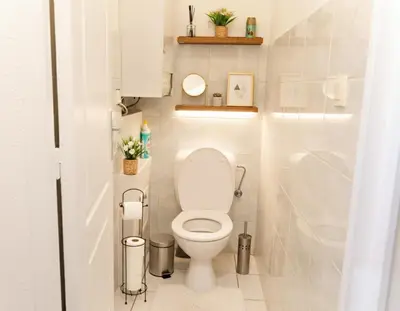 Salle de bains dans l'établissement Duplex cosy- proche centre ville