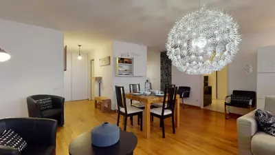 Coin salon dans l'établissement Colmarappart Rue Des Clefs