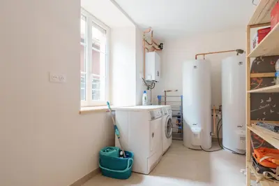 Salle de bains dans l'établissement Gîte de l'Oriel - Gîte avec Grand Jardin