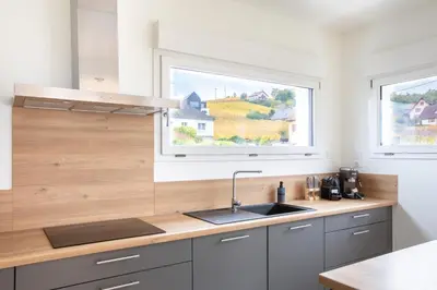 Cuisine ou kitchenette dans l'établissement Rodern - Le Cocon des vignes