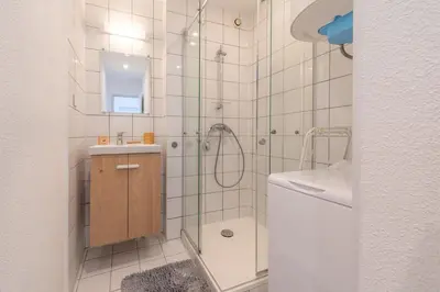 Salle de bains dans l'établissement Le Bâle 24 Très Bel Appartement Centre Mulhouse