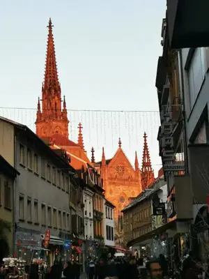 Vue générale sur Mulhouse ou vue de la ville depuis l'appartement