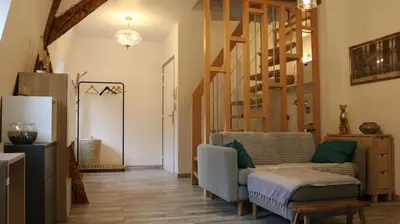 Coin salon dans l'établissement Le duplex des Marchands