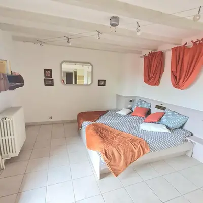 Un ou plusieurs lits dans un hébergement de l'établissement Le duplex du Ried à Muttersholtz en Alsace proche Europa Park