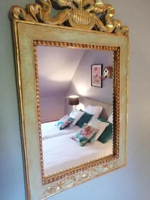Un ou plusieurs lits dans un hébergement de l'établissement GÎTES COSY Ohnenheim 1-12 pers, maison Cosy 180m2 et maison Cosy2 54m2