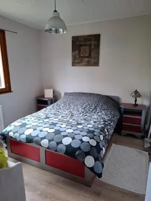 Un ou plusieurs lits dans un hébergement de l'établissement maison spa sauna wattwiller