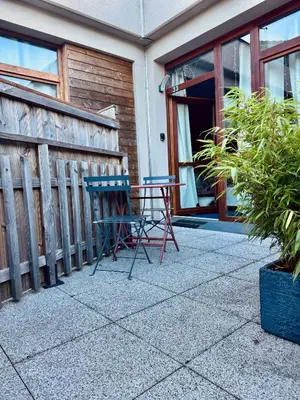 Balcon ou terrasse dans l'établissement Appartement à La Bresse - cadre naturel et calme