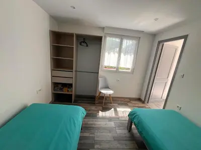 Un ou plusieurs lits dans un hébergement de l'établissement Appartement au pied du Haut Koenigsbourg