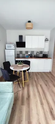 Cuisine ou kitchenette dans l'établissement Chez Matt et Jo