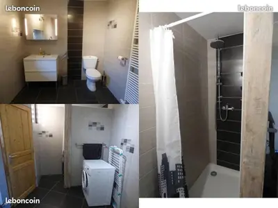 Salle de bains dans l'établissement Gite des Campenottes