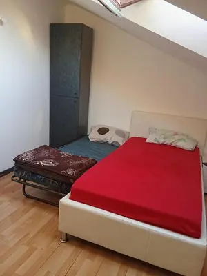 Un ou plusieurs lits dans un hébergement de l'établissement Zimmer chambre dans une Appartemnt a mulhouse