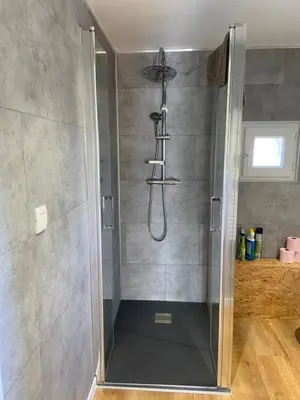 Salle de bains dans l'établissement Chez Mymy