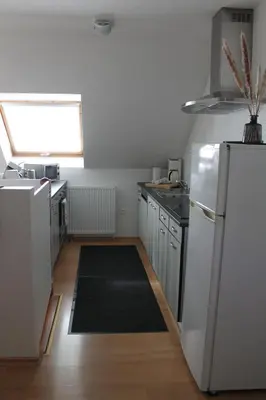 Cuisine ou kitchenette dans l'établissement Gite Rémy&Sylvia