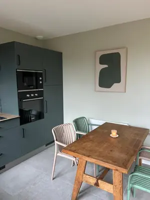 Cuisine ou kitchenette dans l'établissement Refuge nature de Aumontzey