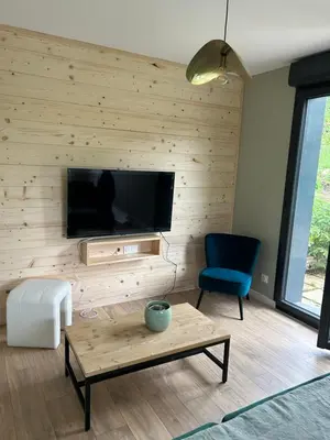 Télévision ou salle de divertissement dans l'établissement Refuge nature de Aumontzey