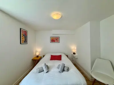 Un ou plusieurs lits dans un hébergement de l'établissement La Schlucht, bel appartement & centre-ville