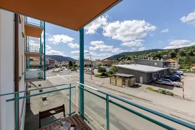 Vue générale sur la montagne ou vue sur la montagne depuis l'appartement