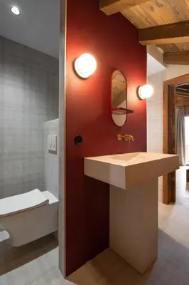 Salle de bains dans l'établissement Chalet Le Cocon des Marmottes