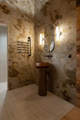 Salle de bains dans l'établissement Chalet Le Cocon des Marmottes