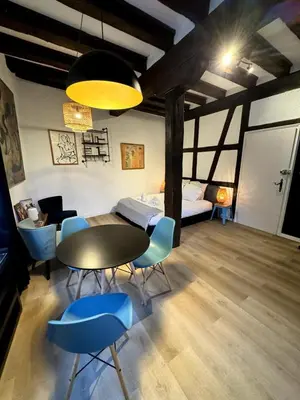 Coin salon dans l'établissement Les Suites Schwendi en Hypercentre