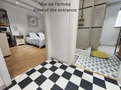 Un ou plusieurs lits dans un hébergement de l'établissement Chambre chez l'habitant - Centre historique - Salle d'eau et WC privés