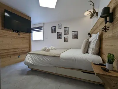 Télévision ou salle de divertissement dans l'établissement Appartement familial proche lac et centre à Gérardmer - 4 pers, animaux admis - FR-1-589-818