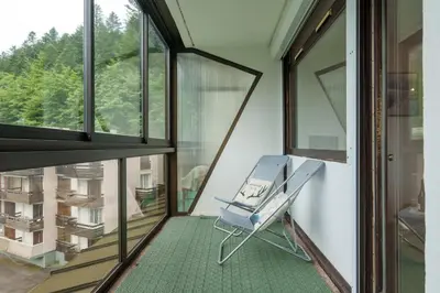 Balcon ou terrasse dans l'établissement Le Chitelet 506 - Au pied des pistes