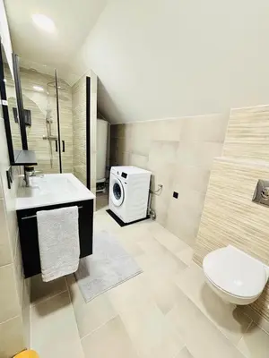 Salle de bains dans l'établissement Duplex cosy proche Gérardmer