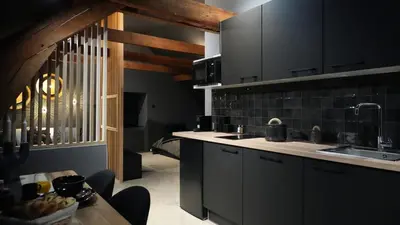 Cuisine ou kitchenette dans l'établissement Studio Balneo, Ciel étoilé, Escapade Cosy