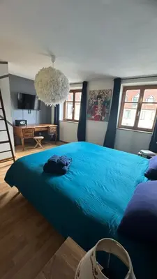 Un ou plusieurs lits dans un hébergement de l'établissement Le Rooftop du Schlossberg