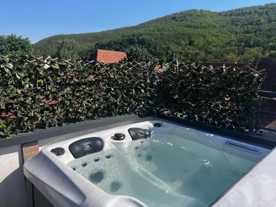 Vue générale sur la montagne ou vue sur la montagne depuis l'appartement