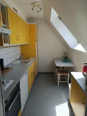 Cuisine ou kitchenette dans l'établissement Appartement centre ville avec parking