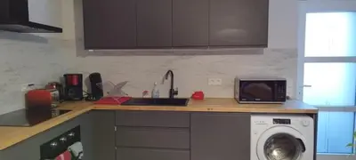 Cuisine ou kitchenette dans l'établissement 8 pers, Maisonnette en bordure de forêt vosgienne