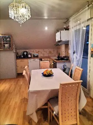Cuisine ou kitchenette dans l'établissement Maison le Trèfle Argenté
