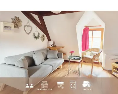 Coin salon dans l'établissement Duplex 3 châteaux