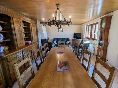 Télévision ou salle de divertissement dans l'établissement Gîte chaleureux dans les Vosges avec cheminée - FR-1-583-437