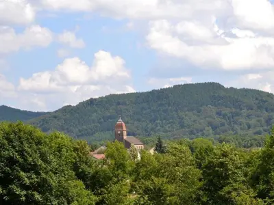 Vue générale sur la montagne ou vue sur la montagne depuis la maison de vacances