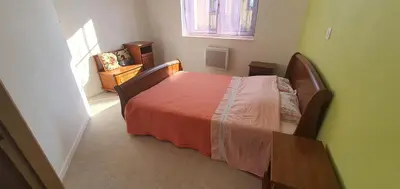 Un ou plusieurs lits dans un hébergement de l'établissement Cramiland - Appart 02 Ohnenheim