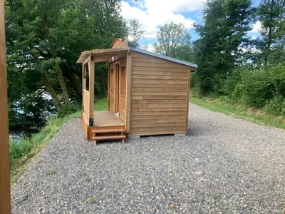 Plan de l'établissement La Ramure - Tiny chalet et sauna privatif, vue lac et pêche en famille