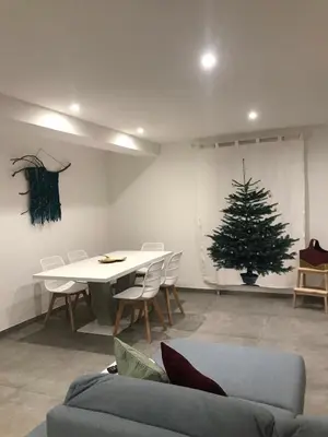 Coin salon dans l'établissement Agrita Home