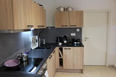 Cuisine ou kitchenette dans l'établissement Agrita Home