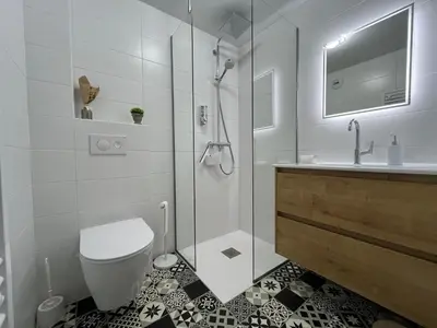 Salle de bains dans l'établissement La Cour de Mamama Appartement 5